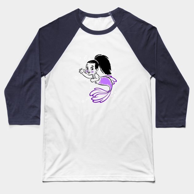 mermaid girl Baseball T-Shirt by richhwalsh